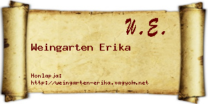 Weingarten Erika névjegykártya